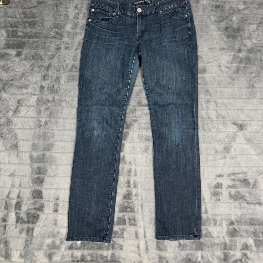 Express Stella Low Rise Skinny Jeans Dark Wash Denim Womens 10R Stretch 55285